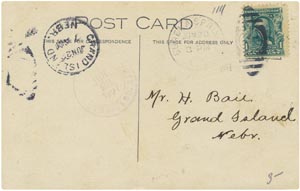 1907 Postcard Back